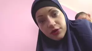 Handjob When Caught Watching Porn - Horny Muslim woman caught watching porn gets a handjob and ass licking