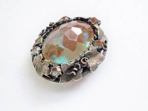 Georgian Vintage Porn - ANTIQUE VICTORIAN SAPHIRET GLASS BROOCH PIN ~ LARGE STONE