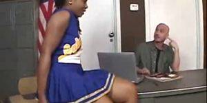ebony fucks white teacher - Thick Ebony Cheerleader Tara Gets Fucked By Her White Teacher
