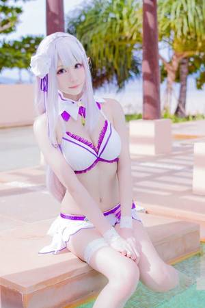 Cosplay Anime - Title: Re:Zero kara Hajimeru Isekai Seikatsu Character:Emilia Coser:  Shiraga Yanko ã—ã‚‰ãŒæ³±