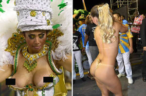 Carnival Tits - Sexy Brazilian women at Rio Carnival: Naked body paint, nipple tassels and  shibues | Daily Star