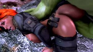 Hung Monster Porn - Black Widow has sex with hung ogre in 3d anime monster porn