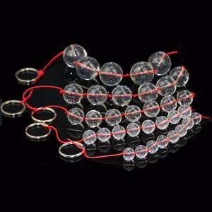 glass anal bead porn - color:crystal