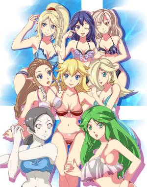 lady palutena naked beach - Super smash bros girls.