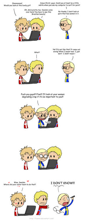 Danish Porn Comics - Bonding over Porn