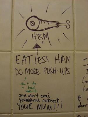 Bathroom Graffiti Porn - UselessHumor: Funny Signs: The Best of Bathroom Stall Graffiti & Writing. |  Somewhat