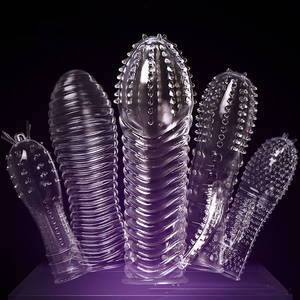 Dildo Condom Porn - Delay Condoms erection cock Sleeve Ring Cover Penis Reusable Impotence  Erection Extensions dildo G point porn