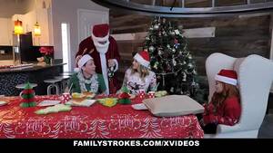 interracial redhead milf santa - FamilyStrokes - Redhead Milf And Teen Have A Christmas Orgy With Stepdad  And Stepbrother - XNXX.COM