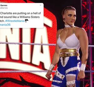 Aj Lee Porn Captions - WWE fans joke they had to turn TVs down as loud grunting from Flair and  Ripley 'sounded like porn' at WrestleMania 36 â€“ The US Sun | The US Sun