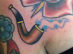 Mississippi Tattoo Porn - Traditional pipe tattoo by Brandy Pouliot at Twisted Anchor Tattoo in Ocean  Springs, Mississippi