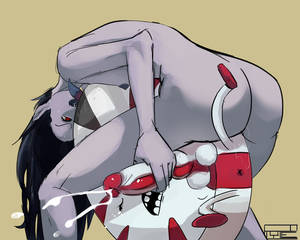 Black Butler Hentai - Marceline get ROUGH with Peppermint Butler by Polyle