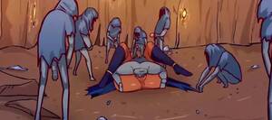 messy sex cartoons - Bunch of dwarves are fucking dirty girl in this sex cartoon -  CartoonPorn.com