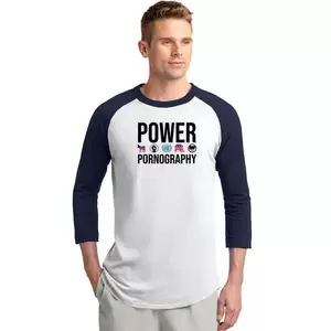 Baseball Shirt Porn - Power Porn Baseball Sleeve Shirt | TeeShirtPalace