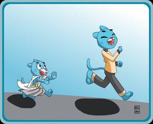 gumball cartoon porn - 62651 - safe, artist:hot-gothics, gumball watterson (tawog), nicole  watterson (tawog), cat, feline, mammal, anthro, cartoon network, the  amazing world of gumball, duo, duo male and female, female, height  reduction, male, mother, mother