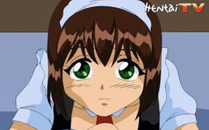 Brunette Teen Anime - Green Eye Brunette Teen Hentai Maid Cartoon Porn