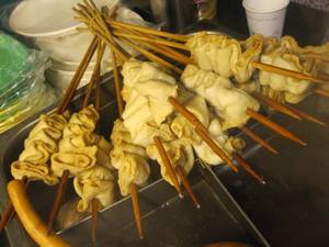 Korean Street - Korean Street Food: Odeng - Fish cakes on a skewer.