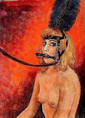 brooks applications spanking - Kiri Kelly in Sorority Hell Night; watercolor by Jameslovebirch (2012).