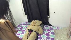 Lesbian Bear Porn - Lesbian Rides Teddy Bear with Strap-on - Pornhub.com