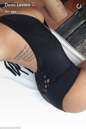 demi lovato anal sex - Demi Lovato shares sultry swimsuit picture on Snapchat | Daily Mail Online