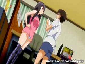 Anime Brunette Porn - Anime brunette in boob job hentai porn