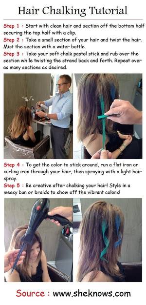 Hair Iron Porn - Hair Chalking Tutorial- fun for the summer maybe