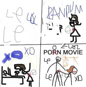 Dumb Cartoon - XO PORN MOVIE Le Le white text font cartoon art drawing line design