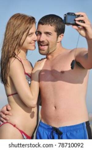 Amateur Couples Sex Beach Nudes - Happy Young Couple Love Taking Amateur Stock Photo 78710092 | Shutterstock