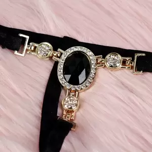 black diamond panties - Sexy Lingere Black Diamond Decorated Porn Sexy Panties Crotchless Panties  Micro Mini Thong Sex Wear For Women - AliExpress