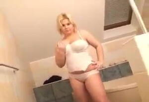 busty solo panties - Busty Blonde White Bra & Panties Bathroom Solo | xHamster