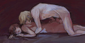 Gundam Yaoi Porn - amuro ray, char aznable, gundam, mobile suit gundam, 2boys, anal, back,  blonde hair, brown hair, cum, male focus, multiple boys, nude, open mouth,  penis, saliva, short hair, sweat, tears, yaoi - Image