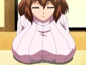 hentai huge breasts in sweaters - He's touching the massive oppais of her girlfriend