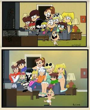 Lincoln Cartoon Porn - Loud House scene redraw