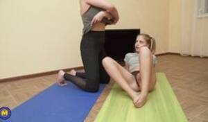 milfs at yoga lesson - 18 Year Old Babe Taking A Yoga Class From A Lesbian Milf â€” PornOne ex vPorn