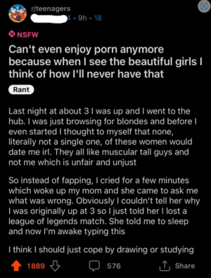 Kinda Ugly Girl Porn - just watch porn of ugly people then : r/sadcringe