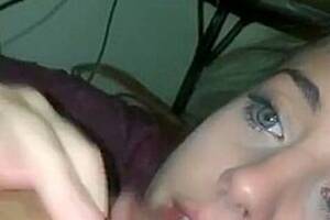 college slut blowjob - White college slut gives a sloppy bbc blowjob. his precum is all over her  mouth !!!,