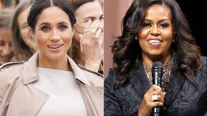 2016 Michelle Obama Porn - Meghan Markle meets with Michelle Obama at London stop of 'Becoming' book  tour - Good Morning America