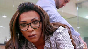 ebony ladyboy office - Secretary Shemale Porn Videos