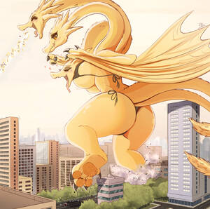 Female Godzilla Furry Porn - 199513 - suggestive, artist:raps, king ghidorah (godzilla), fictional  species, kaiju, anthro, godzilla (series), big breasts, blushing, bra,  breasts, butt, city, clothes, destruction, female, giantess, huge butt,  macro, multiple heads, multiple tails, 