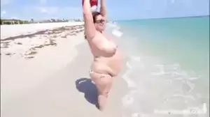 bbw big tits mom beach - Big Tit Big Belly BBW MILF Gets Fucked on the Beach | xHamster