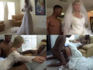 ebony interracial wedding - Black dudes fucks white bride - interracial cuckold - Amateur Interracial  Porn