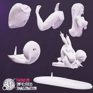 3d Lamia Porn - STL file LAMIA taking a girl victim hentai porn sculpt ðŸ‘§ãƒ»3D printing  template to downloadãƒ»Cults