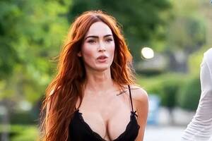 Megan Fox Tentacle Porn - Megan Fox parades curves as she spills out of teeny lace top and mini skirt  - Daily Star