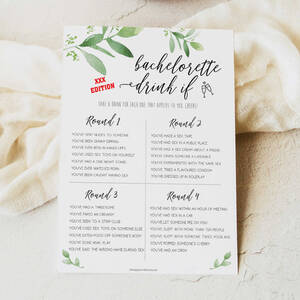 Bachelorette Sex Toys - X Rated Bachelorette Drink If | Printable Greenery Bachelorette Games â€“  OhHappyPrintables
