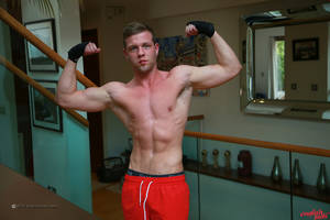 huge cock swimwear - Young Straight Boxer Joey Shows us his Muscles & Big Uncut Cock that Spurts  Big!