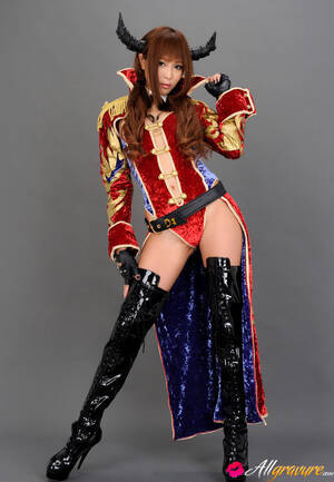 nude asian warriors - Sayuri Ono Asian poses so sexy in warrior suit and long boots