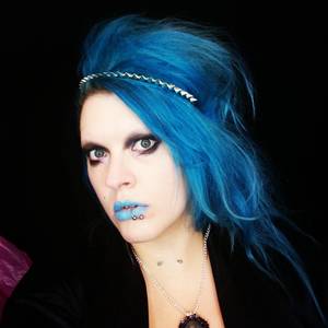 Blue Lipstick Porn - My crooked halo is a headband by and the blue lipstick is from