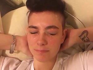 butch girl facial cumshot - Feminist kind of girl gets a cum facial - Voyeurs HD