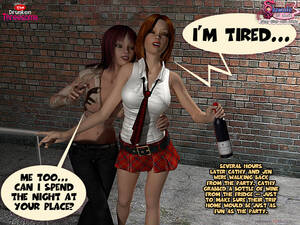 3d Drunk Girls Porn - The Drunken Threesome. Kinky futa is intensely jazzing with passionate  beauties