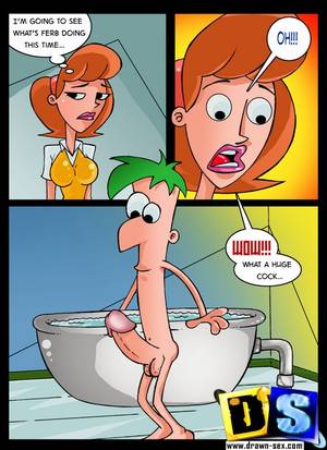 Cartoon Bathroom Porn - Red head chick can't resist coming for a taste of Ferb's big dick in  bathroom - CartoonTube.XXX