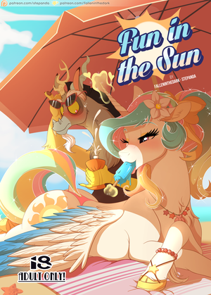 Mlp Celestia Porn Comic Bracking Sun - Fun in the Sun Porn comic, Rule 34 comic, Cartoon porn comic - GOLDENCOMICS